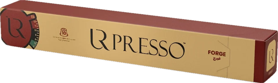 Étui URPRESSO FORGE, 10 capsules, intensité 13 sur 13