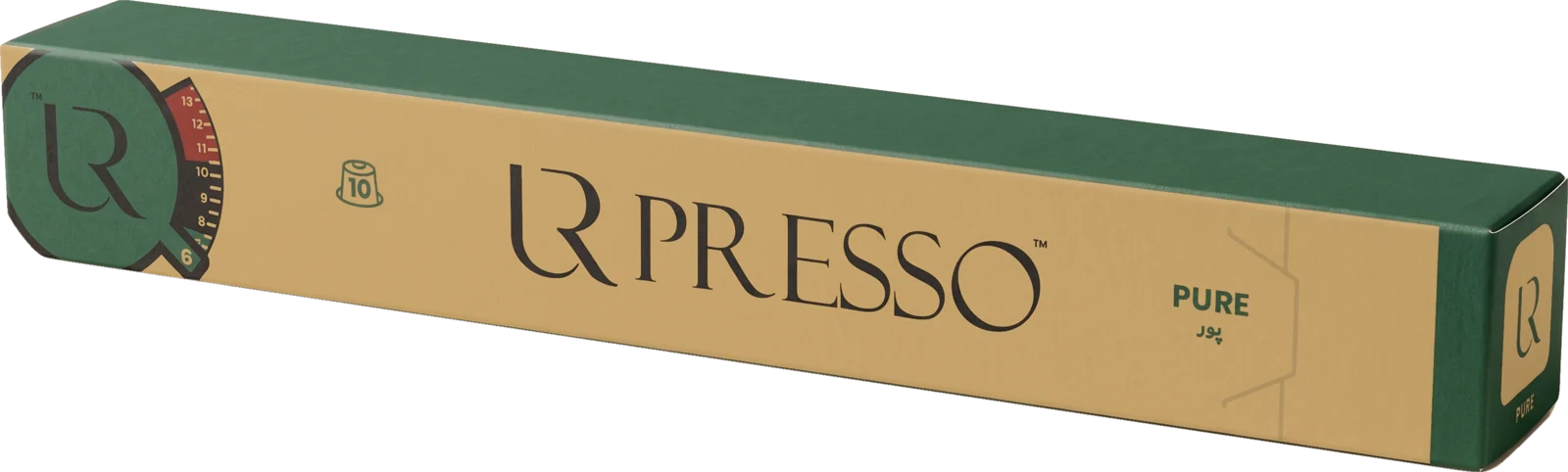 Étui URPRESSO PURE, 10 capsules, intensité 6 sur 13